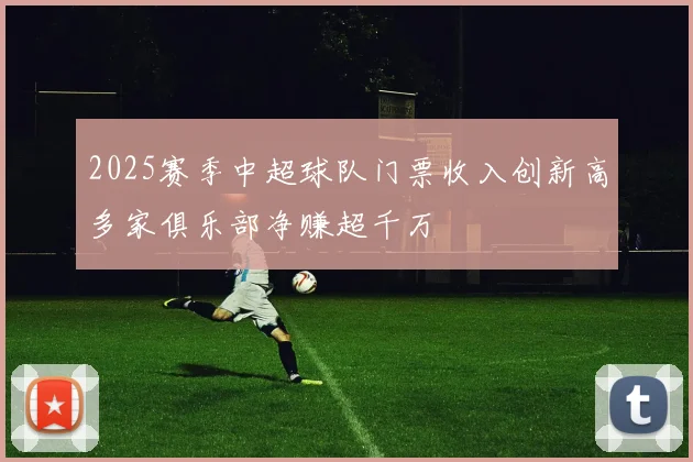 2025赛季中超球队门票收入创新高多家俱乐部净赚超千万
